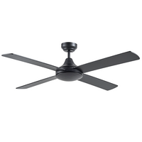 Link 1220mm 4 Blade Ceiling Fan Only Matt Black