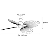 Kingston DC 1260mm 4 ABS Blade WIFI Remote Control Ceiling Fan Only Old Bronze