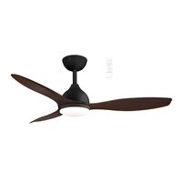 Elite DC 1220mm 3 ABS Blade WIFI & Remote Control Ceiling Fan with Variable Dim 18w CCT LED Light Matt Black/Walnut