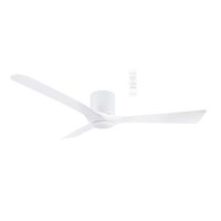 Fresno DC Close to Ceiling 3 ABS Blade 1320mm Hugger WIFI & Remote Control Ceiling Fan with Variable Dim 16w CCT LED Light Matt White