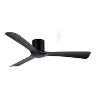 Fresno DC Close to Ceiling 3 ABS Blade 1320mm Hugger WIFI & Remote Control Ceiling Fan Matt Black