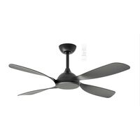 Hampton DC 1320mm 4 ABS Blade WIFI & Remote Control Ceiling Fan Only Matt Black