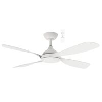 Hampton DC 1320mm 4 ABS Blade WIFI & Remote Control Ceiling Fan Only Matt White