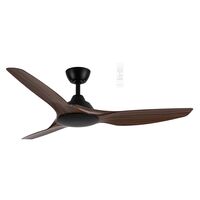 Impact DC 1320mm 3 ABS Blade WIFI & Remote Control Ceiling Fan Only Matt Black/Walnut