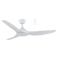 Impact DC 1320mm 3 ABS Blade WIFI & Remote Control Ceiling Fan Only Matt White