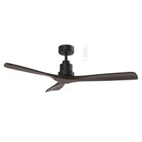 Mallorca DC 1320mm 3 Timber Blade WIFI & Remote Control Ceiling Fan Only Matt Black/Walnut