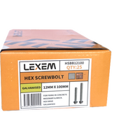 HEX Screwbolt 8x100mm Paper Boxï¼25pcsï¼ - HSBB08100