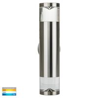 Highlite Titanium Aluminium TRI Colour Up & Down Wall Pillar Lights