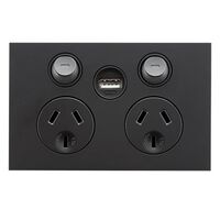 Saturn Zen
Double Power Point
Single USB Charger, Horizontal Mount, 250V, 10A | Zen White