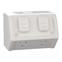 Weathershield
Socket
Twin, Individually Wired ,10A, 250VAC, IP54 | Resistant Grey