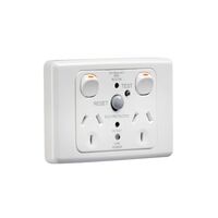 2000 Series
RCD Protected Twin Switch Socket Outlet
250V, 10A, 2 Pole, 30mA RCD | White Electric