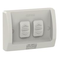 Weathershield
Switch
Flush, 2-Gang, 16AX, 250VAC, IP66 | Resistant Grey