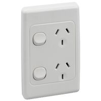 2000 Series
Twin Switch Socket Outlet
250V, 10A, Vertical, 2 Pole | White Electric