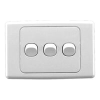 2000 Series
Flush Switch
3 Gang, 250VAC, 10A, Standard, Horizontal | White Electric