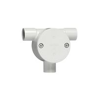 Clipsal - Cable Management, Tangential Junction Box, 25mm I.D, 3 Way Entry, T-type
Grey