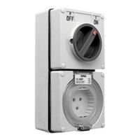 Clipsal - 56 Series, Switched Socket Outlet, 250V, 10A, 3 Round PIN, IP66, 1 Pole, Light
Grey