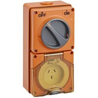 Clipsal - 56 Series, Switched Socket Outlet, 250V, 10A, 3 Flat Pin
Chemical Grey