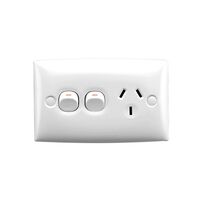 Standard Series, Single Switch Socket Outlet, 250V, 10A, Standard Size, Removable Extra Switch
White Electric