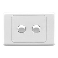 2000 Series
Flush Switch
2 Gang, 1 Pole, 250VAC, 10A, Standard, Horizontal | White Electric