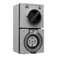 Clipsal - 56 Series, Switched Socket Outlet, 500V, 20A, 7 Round PIN, IP66, 3 Pole, Surface Mount
Chemical Grey