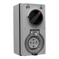 Clipsal - 56 Series, Switched Socket Outlet, 500V, 20A, 5 Round PIN, IP66, 3 Pole, Vertical
Grey