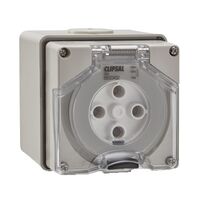 Clipsal - 56 Series, Surface Socket, IP66, 500V 32A - 4 Round Pins
Grey