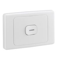 2000 Series, Switch Mechanism, 250V 32A Double Pole Horizontal Marked COOKER - White Electric