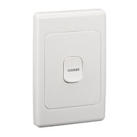 2000 Series, Switch Mechanism, 250V 32A Double Pole Vertical Marked COOKER - White Electric