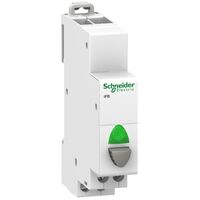 Acti9, Single push-button, 1NO grey, indicator light Green 110-230Vac