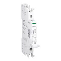 Acti9, Auxiliary contact, iSD+OF, 2 C/O, 2mA to 100mA, 24VAC to 250VAC, 24VDC to 220VDC, top and bottom connection