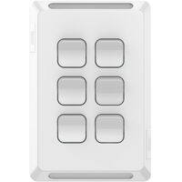 Pro Series, Gridplate and Skin, 6 Gang, Vertical/Horizontal Mount - Extra Vivid White