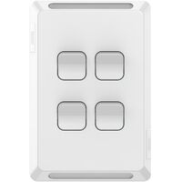 Pro Series, Gridplate and Skin, 4 Gang, Vertical/Horizontal Mount - Extra Vivid White