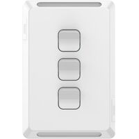 Pro Series, Gridplate and Skin, 3 Gang, Vertical/Horizontal Mount - Extra Vivid White