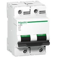 Acti9, Miniature circuit breaker (MCB), C120H, 2P, 100A, B curve, 15000A (IEC/EN 60898-1), 15kA (IEC/EN 60947-2)