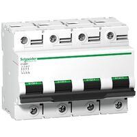 Acti9, Miniature circuit breaker (MCB), C120H, 4P, 63A, B curve, 15000A (IEC/EN 60898-1), 15kA (IEC/EN 60947-2)