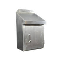 Stainless Steel Enclosure With Sloping Roof 600x400x325 60deg