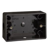 Clipsal - Mounting Accessories, Mounting Box, with 20 mm End Entries - Black