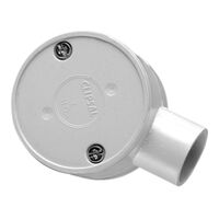 Clipsal - Cable Management, Round Junction Box, PVC, 20mm Entries, 1 Way - Grey
