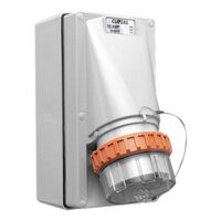 Clipsal - 56 Series, Appliance Inlet, 4 Round PIN, 50A, 500V, IP66 - Grey