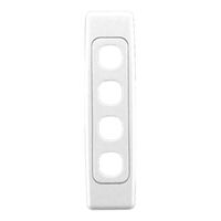 2000 Series, Flush Surround and Grid Plate, 4 Gang, Architrave - White Electric