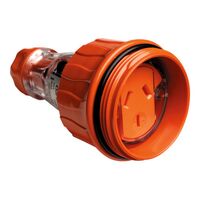 Clipsal - 56 Series, Cord Extension Socket, 3 Flat PIN, 250V, 10A - Electric Orange