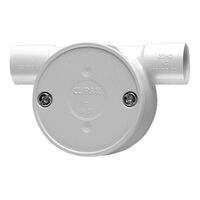 Clipsal - Cable Management, Tangential Junction Box, 20mm I.D, 2 Way Through Entry - Grey