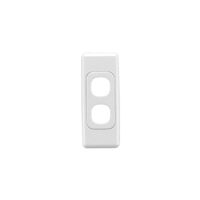 2000 Series, Flush Surround and Grid Plate, 2 Gang, Architrave - White Electric