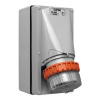 Clipsal - 56 Series, Appliance Inlet, 5 Round PIN, 32A, 500V, IP66 - Electric Orange
