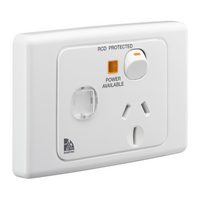 Medilec, Single Switch Socket Outlet, 250V, 15A, Circuit Identification - White Electric