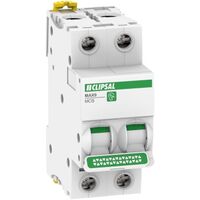 MAX9, Miniature Circuit-Breaker (MCB), 2P, 16A, C Curve, 6000A, 415V, Distribution