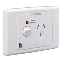 Medilec, Single Switch Socket Outlet, 250V, 10A - White Electric