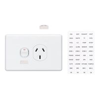 Classic C2000 Series, Single Switch Socket Outlet, Classic, 250V, 10A, Circuit Identification - White Electric