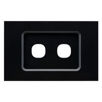 Saturn Zen, Grid and Cover, 2 Gang, Less Mechanism - Zen Black