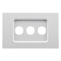 Saturn Zen, Grid and Cover, 3 Gang, Less Mechanism - Zen White